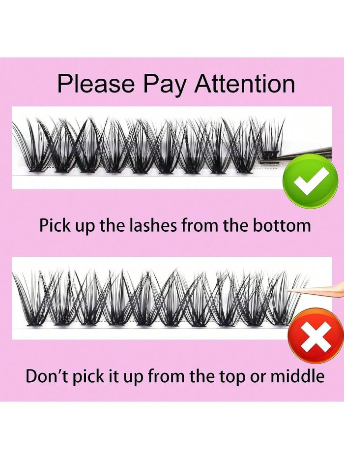 DIY Eyelash Extensions 120 Clusters Manga Lashes Volume Individual Eyelashes Extensions Lash Clusters DIY - Image 5