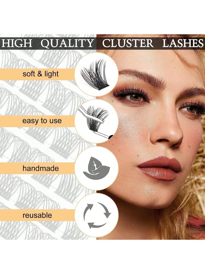 DIY Eyelash Extensions 120 Clusters Manga Lashes Volume Individual Eyelashes Extensions Lash Clusters DIY - Image 6