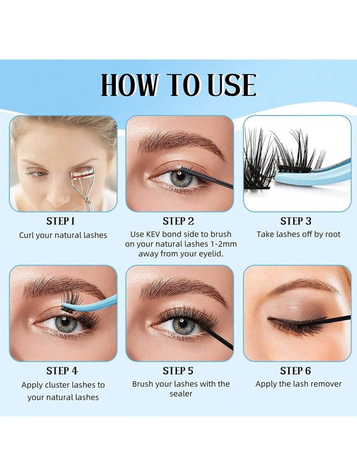 DIY Eyelash Extensions 120 Clusters Manga Lashes Volume Individual Eyelashes Extensions Lash Clusters DIY - Image 7