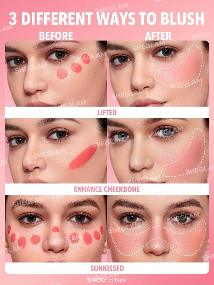 SHEGLAM Color Bloom Liquid Blush-Real Deal Liquid Blush Liquid Waterproof Long Lasting High Pigment - Image 4