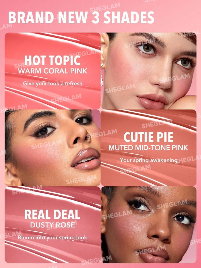 SHEGLAM Color Bloom Liquid Blush-Real Deal Liquid Blush Liquid Waterproof Long Lasting High Pigment - Image 7