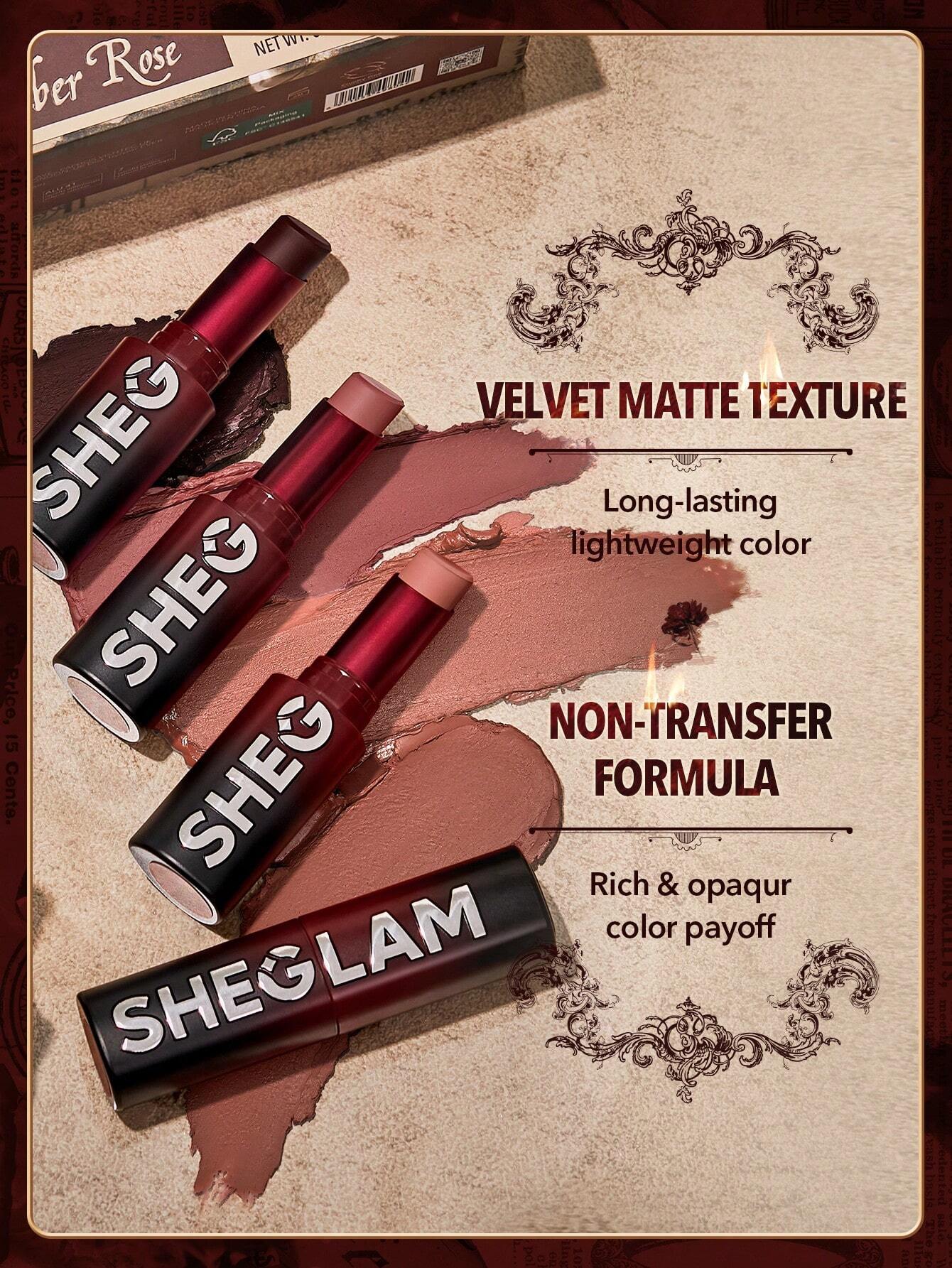 SHEGLAM Dynamatte Boom Long-Lasting Matte Lipstick Cherish You Lipstick Lightweight Color Non-Transfer Creamy - Image 5