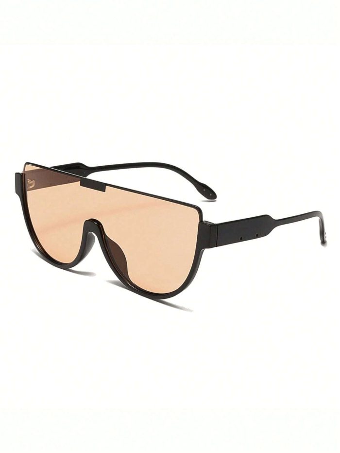 Street 1pc Classic Traveling Half Frame Cut Edge Y2k Personalized Fashion Sunglasses - Image 2