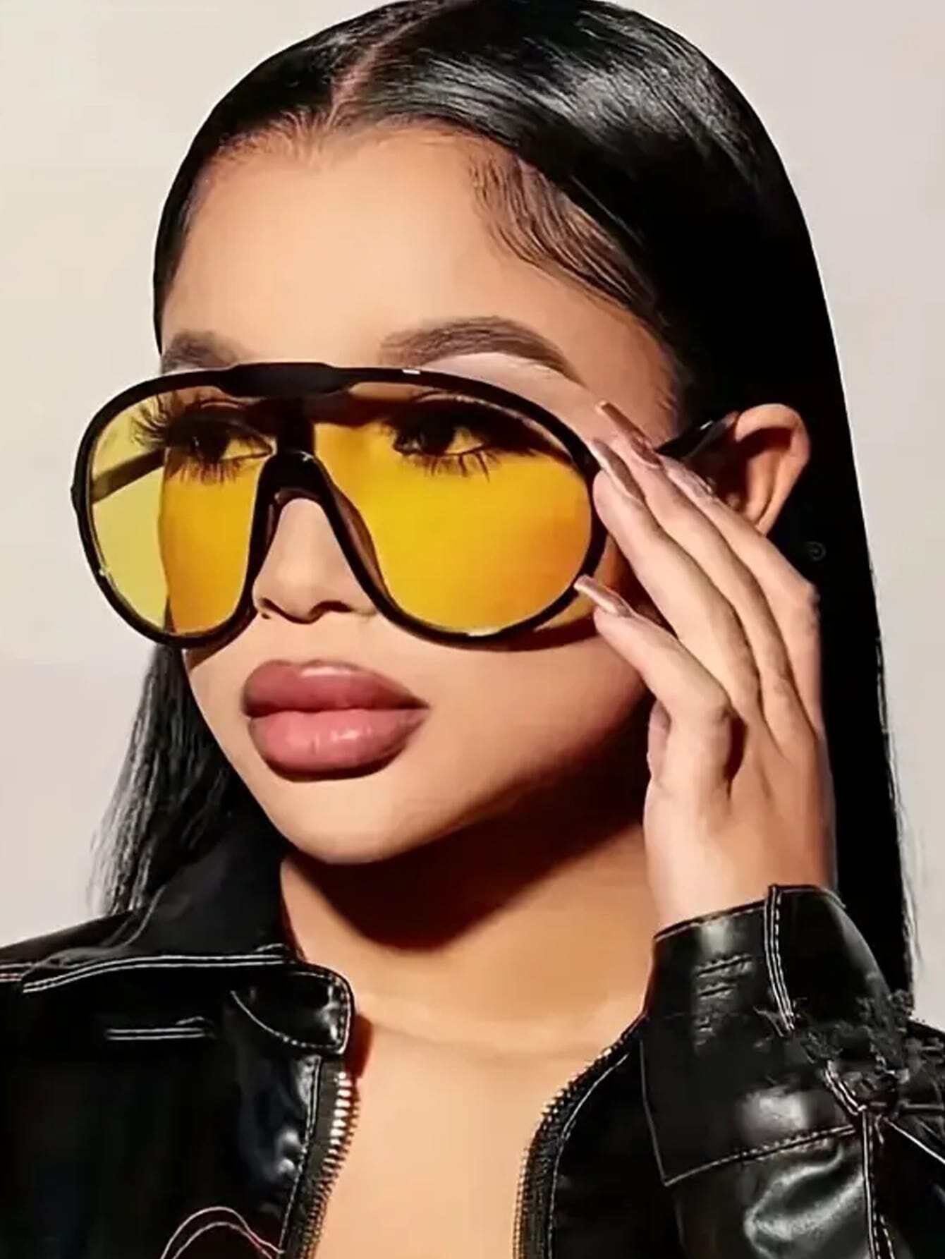 Street Y2k Geometric Frame Tinted Lens Sunglasses Perfect