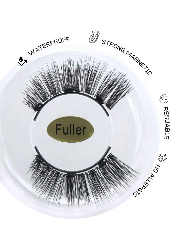 1 Pair Natural Magnetic Eyelashes With 3 Magnetic Lashes Handmade Reusable 3-Step Press On False Eyelash Clip - Image 5