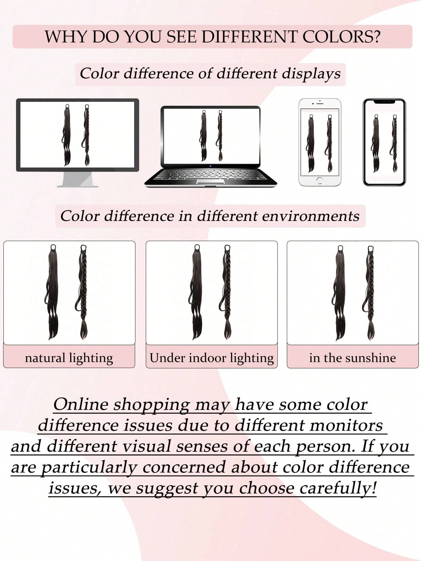 1 Pc Long Braided Ponytail Extension With Hair Tie Straight Wrap Around Hair Black Brown/32 inch - Image 6