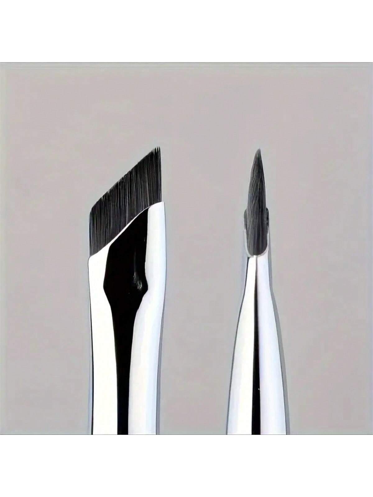 1pc New Sickle Eyeliner Brush Precision Eye Liner Brows Make Up Brush Liquid Eyeliner Brush Ultra Thin Fine Oblique Angle Flat Head Eyebrow Brush - Image 3