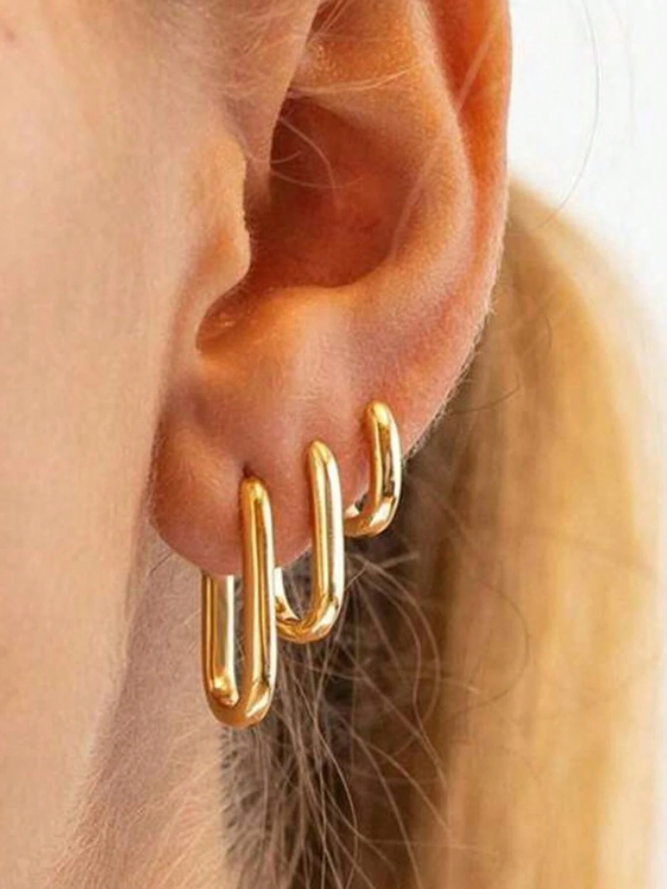 6 Pairs Simple Square Shaped Earrings Set For Women