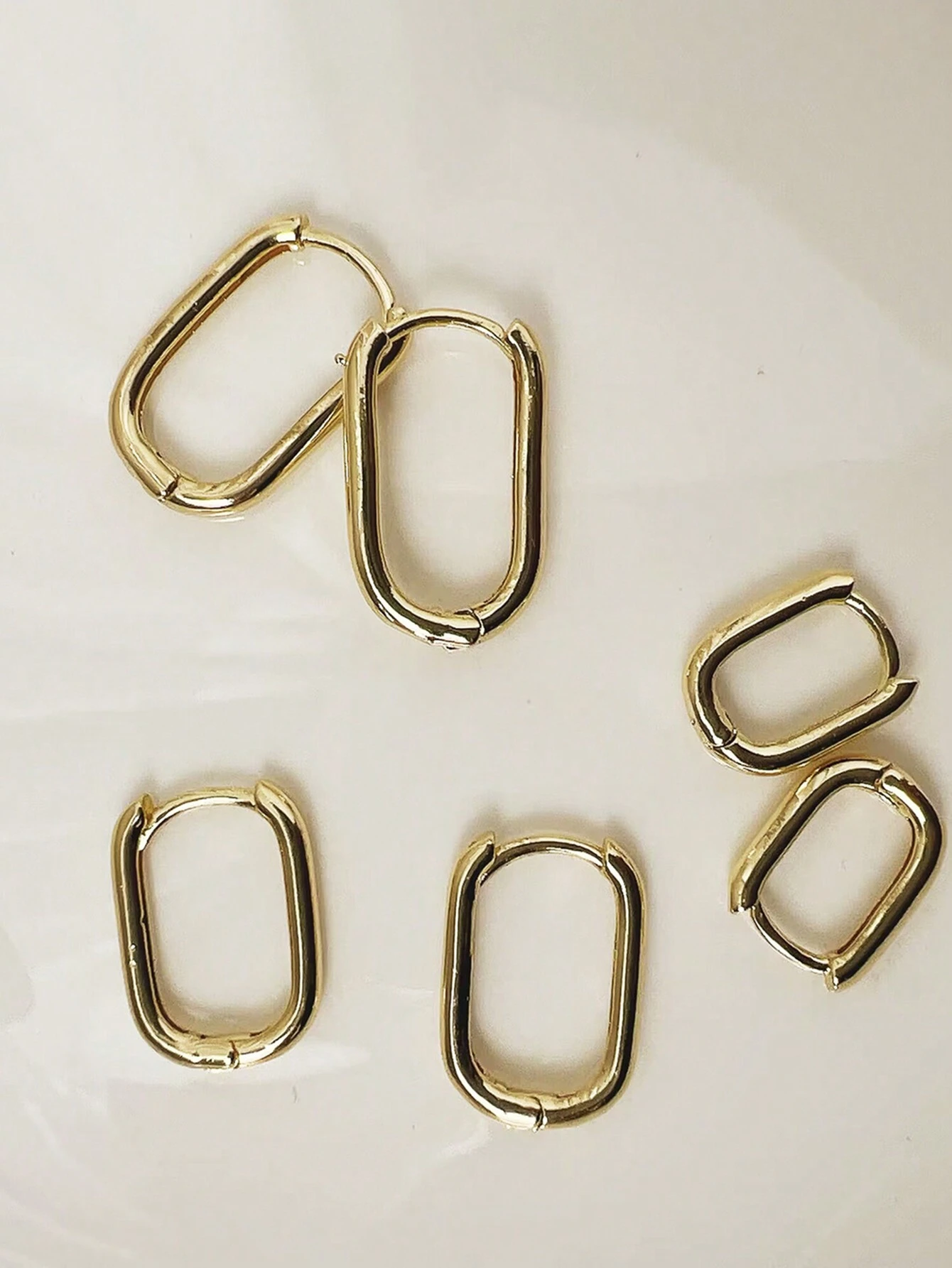 6 Pairs Simple Square Shaped Earrings Set For Women - Image 2