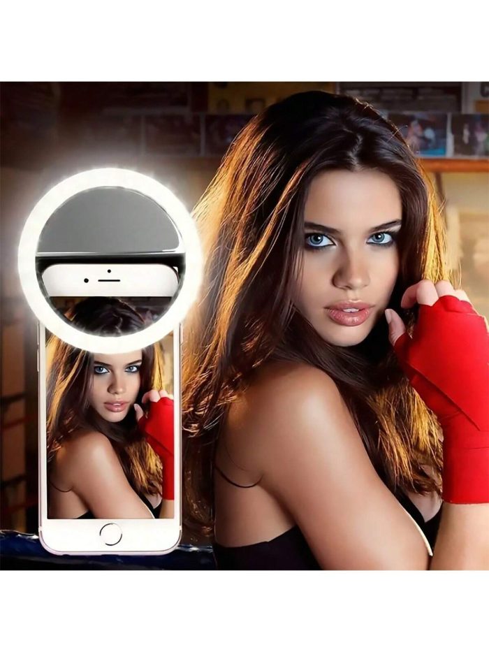 (Black) 36 lamp beads LED Selfie Light Ring - Upgrade 150mAh Battery version, USB Rechargeable Portable - Image 4