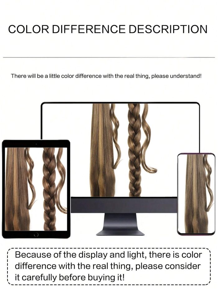 Long Braided Ponytail Extension With Hair Tie Straight Wrap Around Hair Extensions Ponytail Natural Soft Synthetic Hair Piano Color/32 inch - Image 6