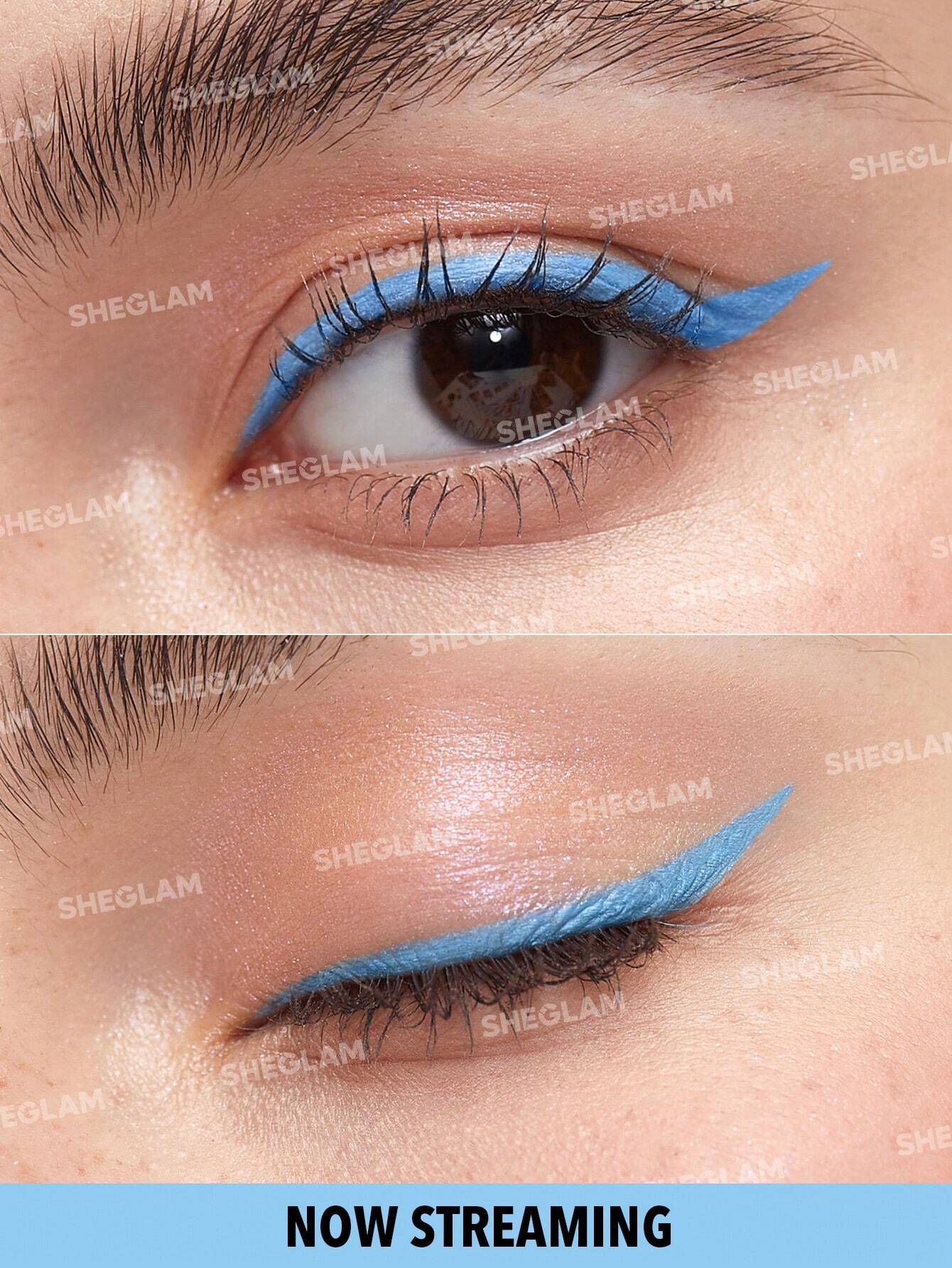 SHEGLAM Color Crush Liquid Eyeliner-Now Streaming 7 Colors Smudge-Proof High Pigment Eyeliner Pencil Sweat-proof Long Lasting Easy To Use Blue Eyeliner - Image 2