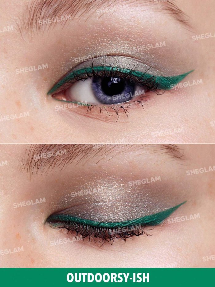 SHEGLAM Color Crush Liquid Eyeliner-Outdoorsy-Ish 7 Colors Smudge-Proof High Pigment Eyeliner Pencil Sweat-proof Long Lasting Easy To Use Green Eyeliner - Image 3