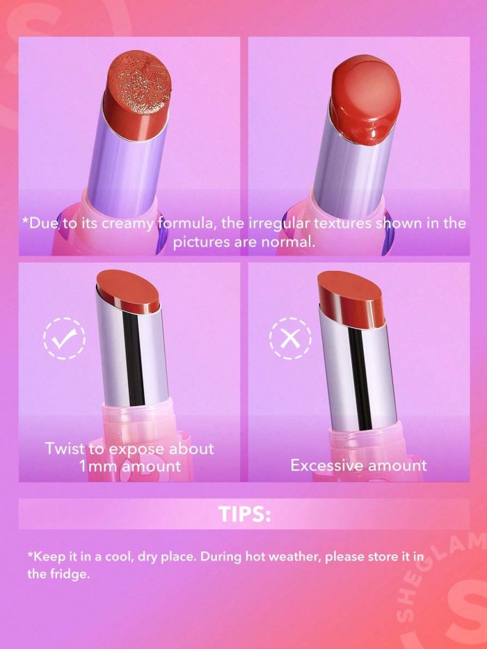 SHEGLAM Mirror Kiss High-Shine Lipstick-Own Your Shine High Gloss Shine Glitter Lipstick Moisturizing Reduce Lip Fine Lines Lip Balm - Image 8