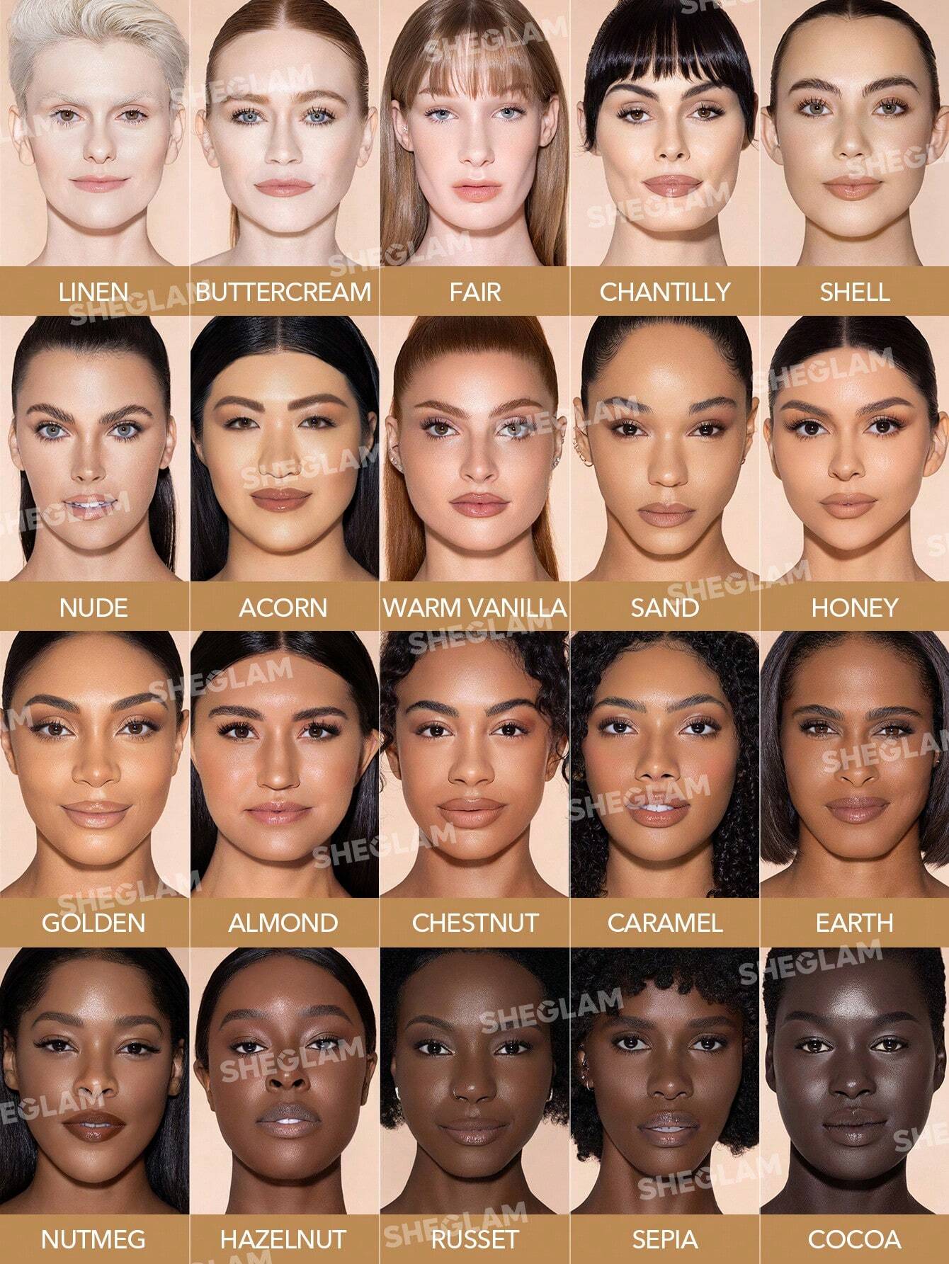 SHEGLAM Perfect Skin High Coverage Concealer-Linen 20 Shades Liquid Concealer Brush Moisturizing Weightless All-Day Hydrate Concealer Makeup - Image 4