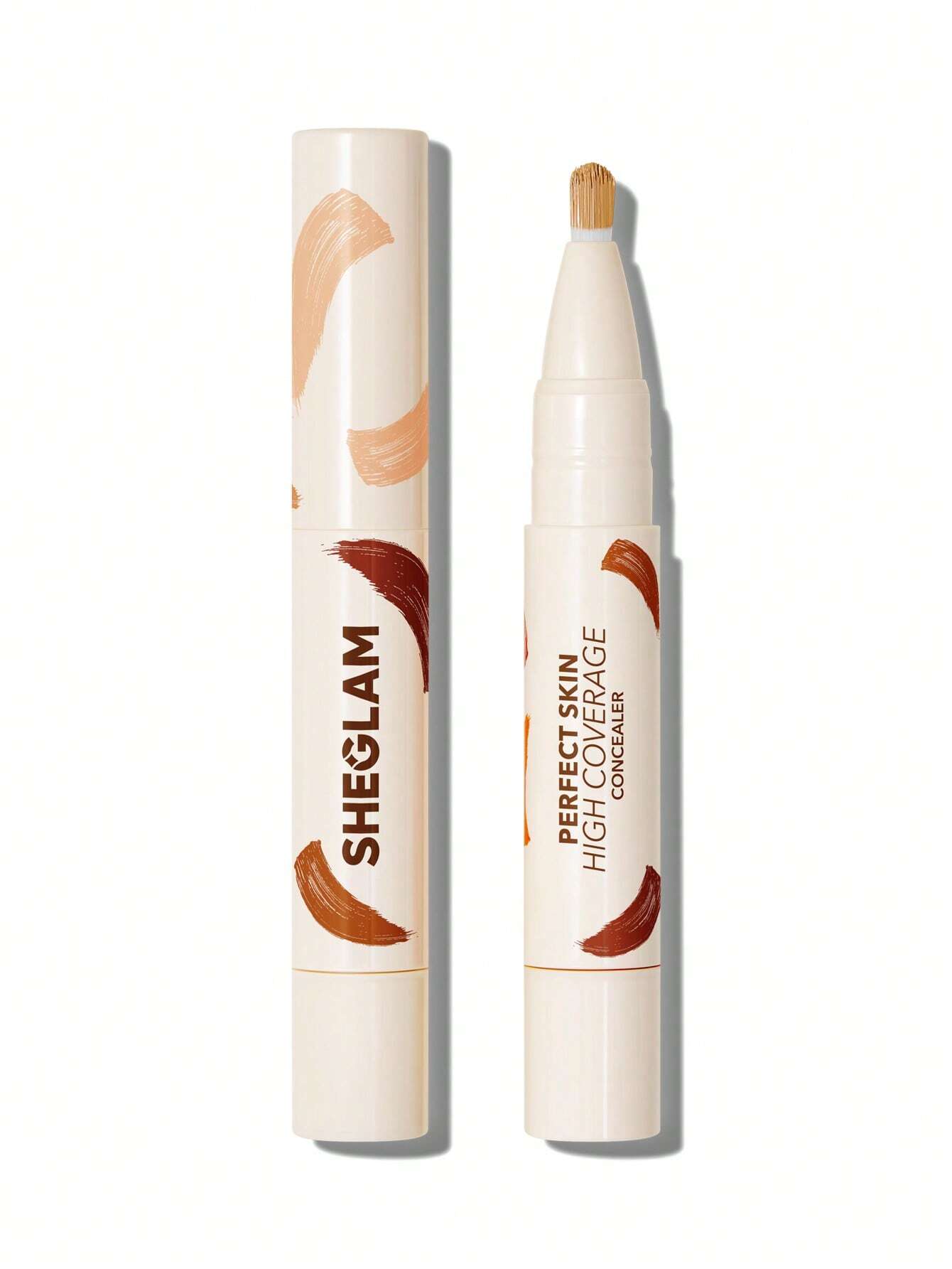 SHEGLAM Perfect Skin High Coverage Concealer-Sand 20 Shades Liquid Concealer Brush Moisturizing Weightless All-Day Hydrate Concealer - Image 2
