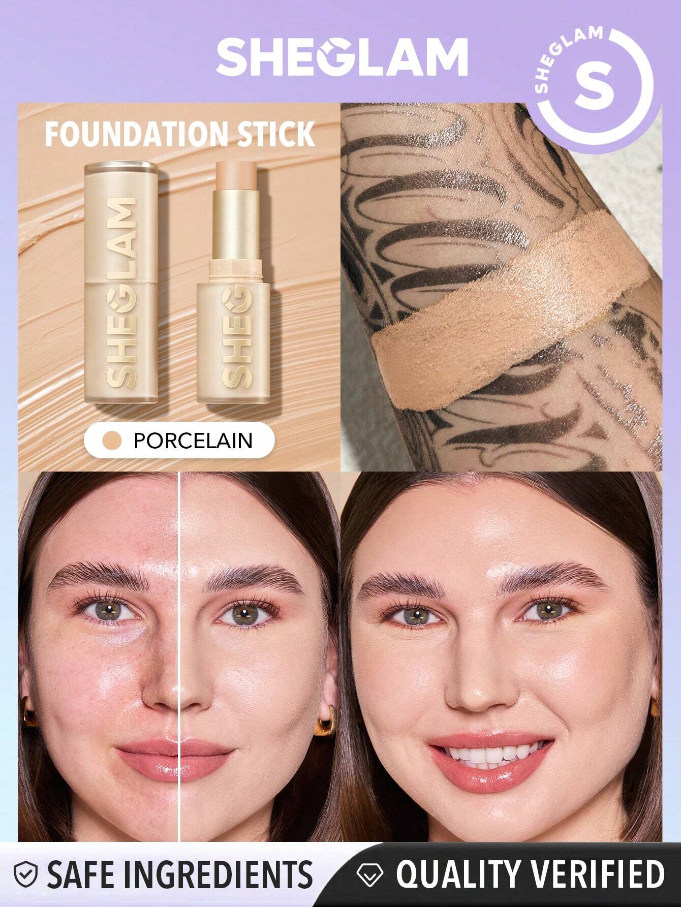 SHEGLAM Skin Magnet High Coverage Foundation Stick-Porcelain