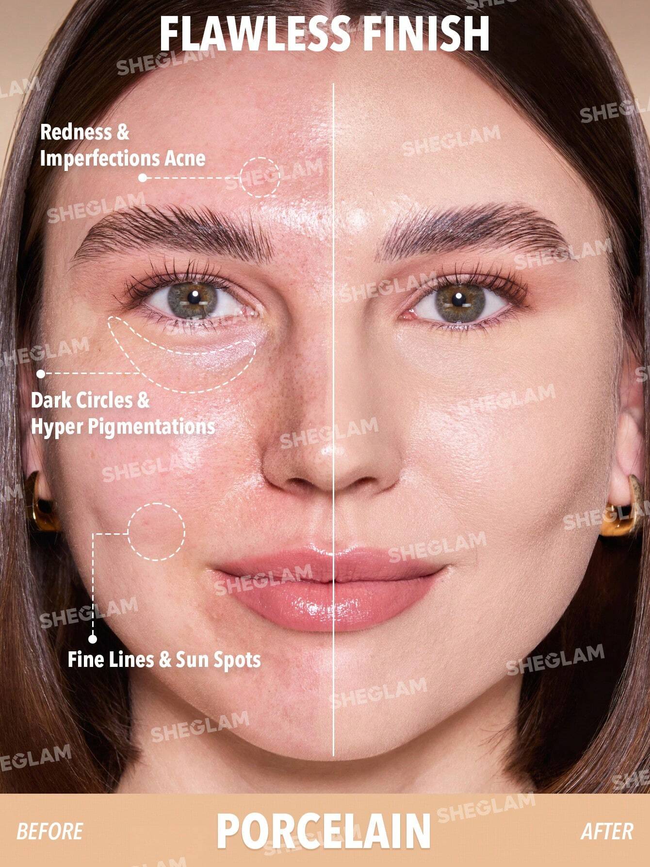 SHEGLAM Skin Magnet High Coverage Foundation Stick-Porcelain - Image 7