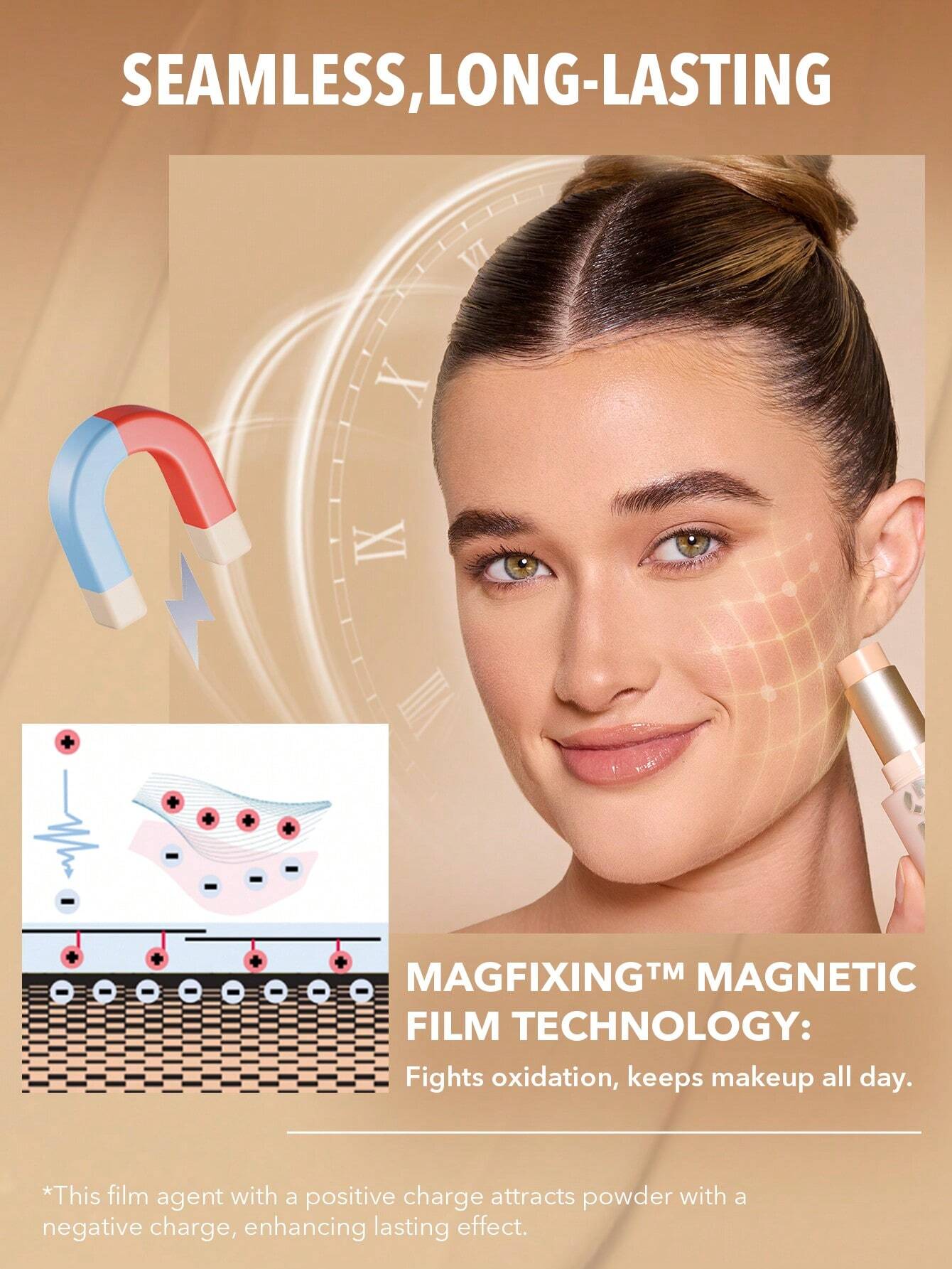 SHEGLAM Skin Magnet High Coverage Foundation Stick-Porcelain - Image 6