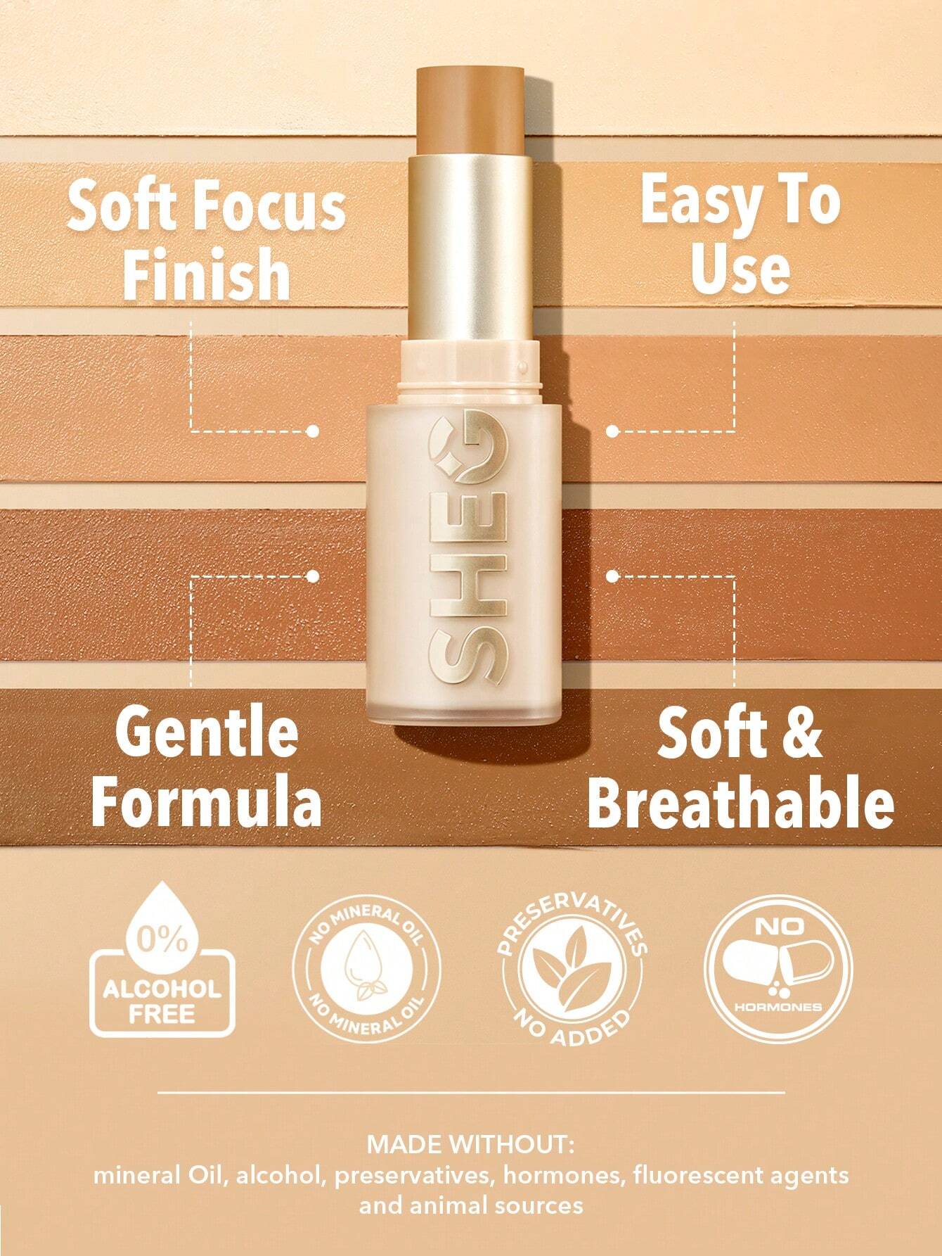 SHEGLAM Skin Magnet High Coverage Foundation Stick-Porcelain - Image 5