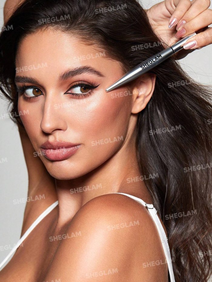 SHEGLAM Uninterrupted Waterproof Liquid Eyeliner Waterproof Highly Pigmented Black Matte Eyeliner Pencil Quick Drying Ultra-Fine Waterproof And Sweat-proof Fine Brush Head Eyeliner - Image 4
