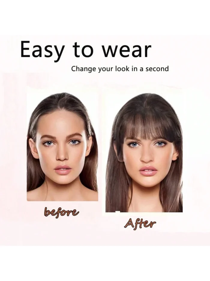 Synthetic Air Bangs Heat Resistant Hairpieces Hair Women Natural Short Black Brown Bangs Hair Clips For Extensions - Image 5
