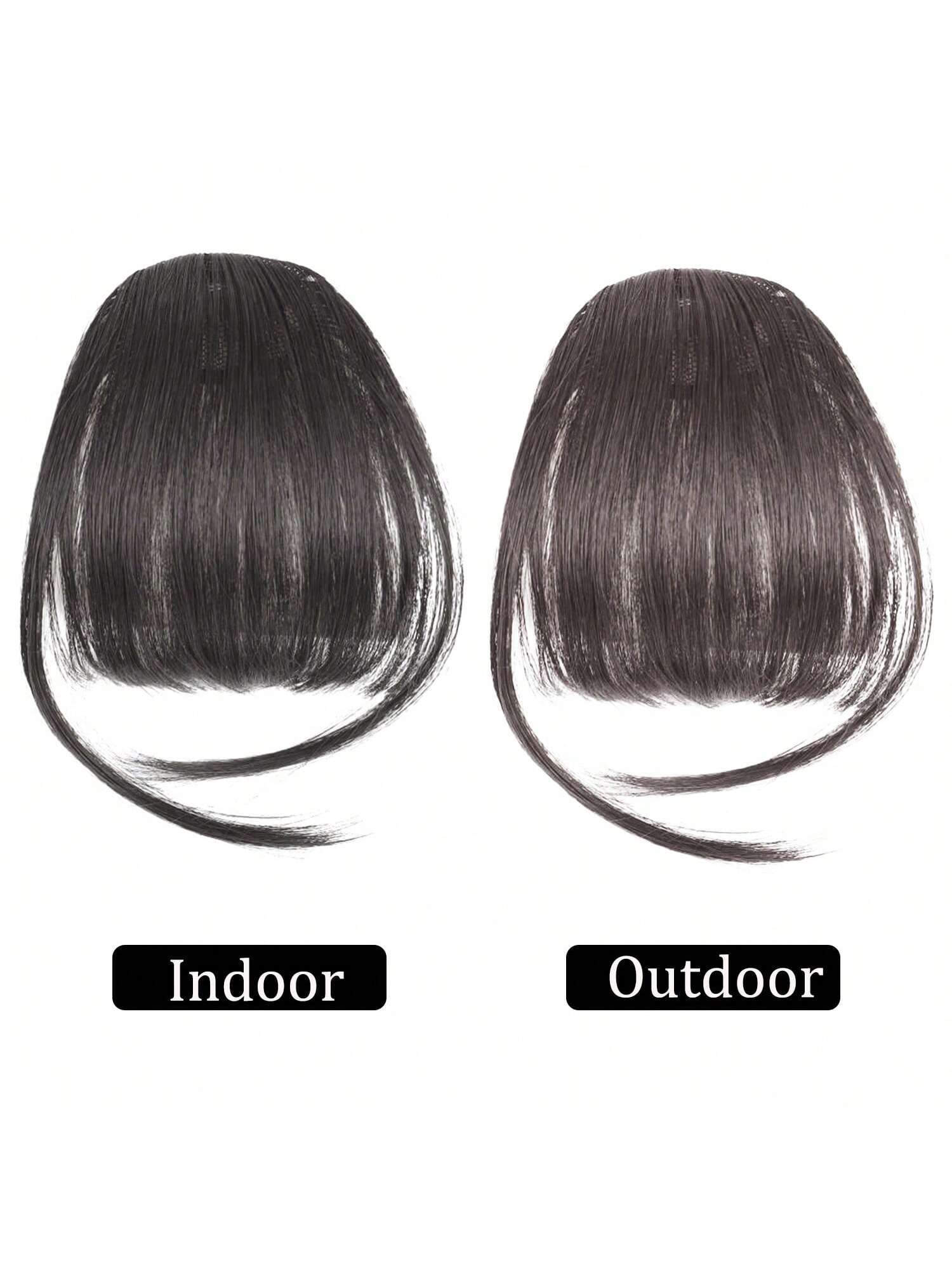 Synthetic Air Bangs Heat Resistant Hairpieces Hair Women Natural Short Black Brown Bangs Hair Clips For Extensions - Image 6