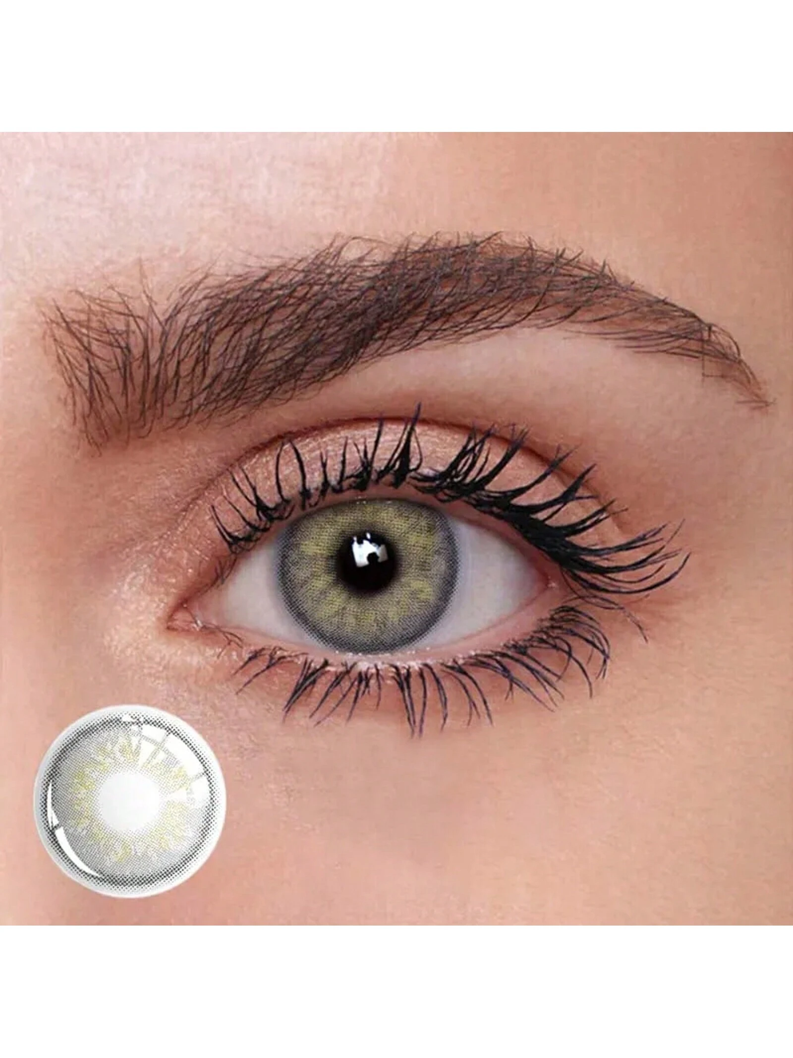 1 Pair Hot Grey Soft Colored Contact Lenses 42% Water Content 1 Year Barbie Grey/Yearly - Image 2