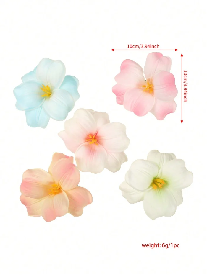 1pc Bohemian Style Artificial Flower Hair Clip White 4740D - Image 4