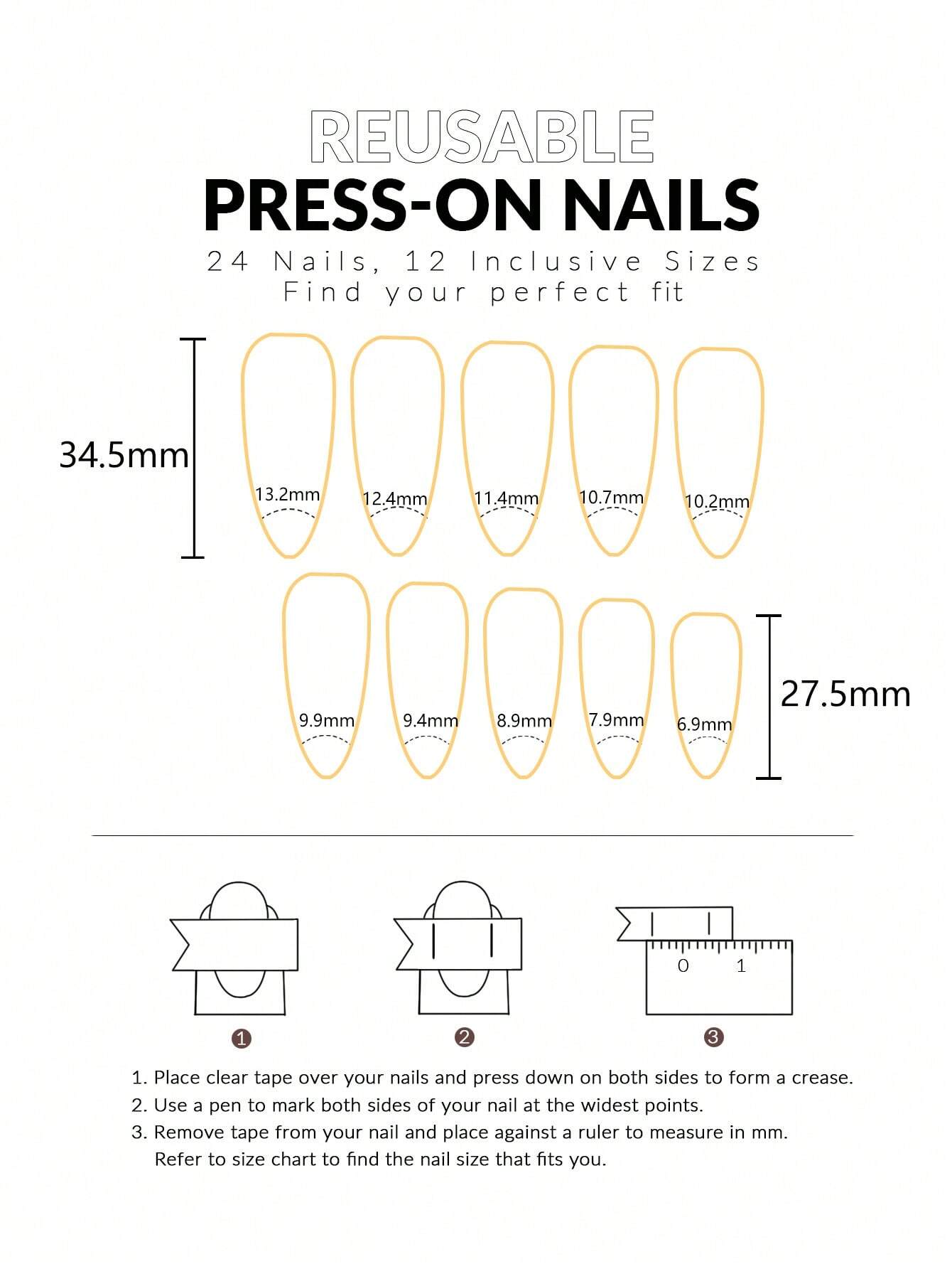 24pcs Daisy Long Stiletto Flower Pattern Full Cover Press On Fake Nail - Image 5