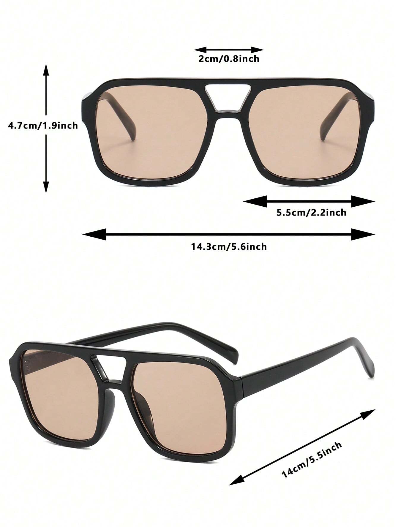Geometric Frame Fashion Glasses Casual Sunglasses Beach Sun Glasses - Image 5
