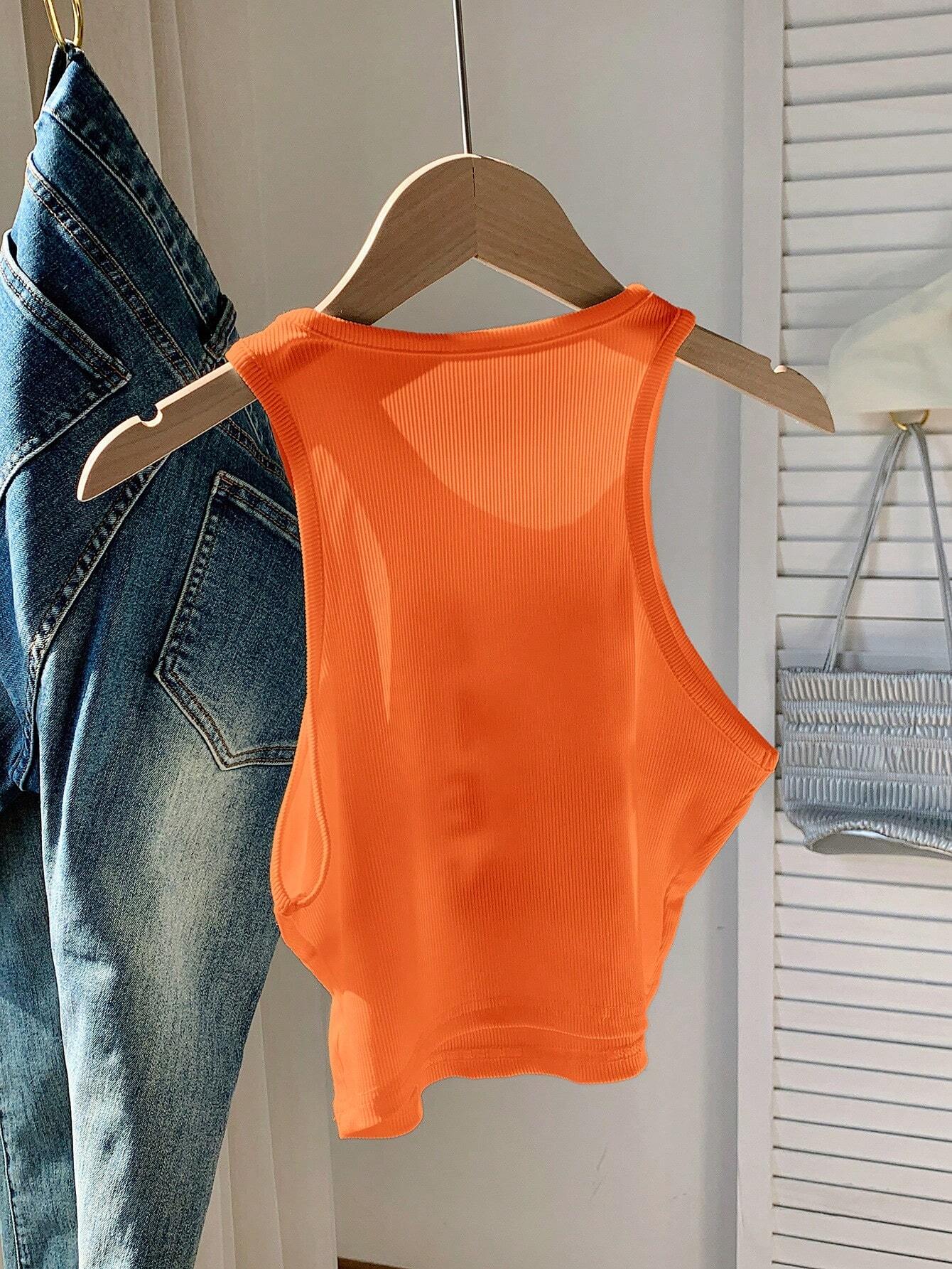 SHEIN EZwear Women Fashion Sleeveless Tank Top With Printed Slogan - Image 2