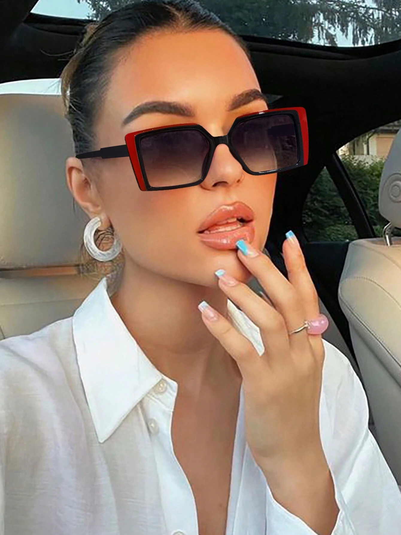 1/2 PCS Women's Acrylic Bohemian Box Trendy Fashion Hundred Sunglasses