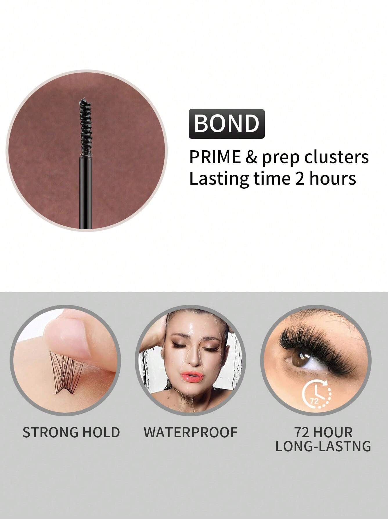 1 6ml Lash Bond And Seal 2-In-1, Black Long-Acting Eyelash Glue For Eyelash Extension Super Styling, Wear All Day Without Latex Waterproof Anti-Allergy - Image 2