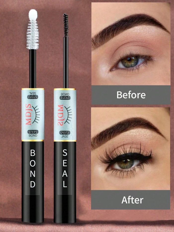 1 6ml Lash Bond And Seal 2-In-1, Black Long-Acting Eyelash Glue For Eyelash Extension Super Styling, Wear All Day Without Latex Waterproof Anti-Allergy - Image 6