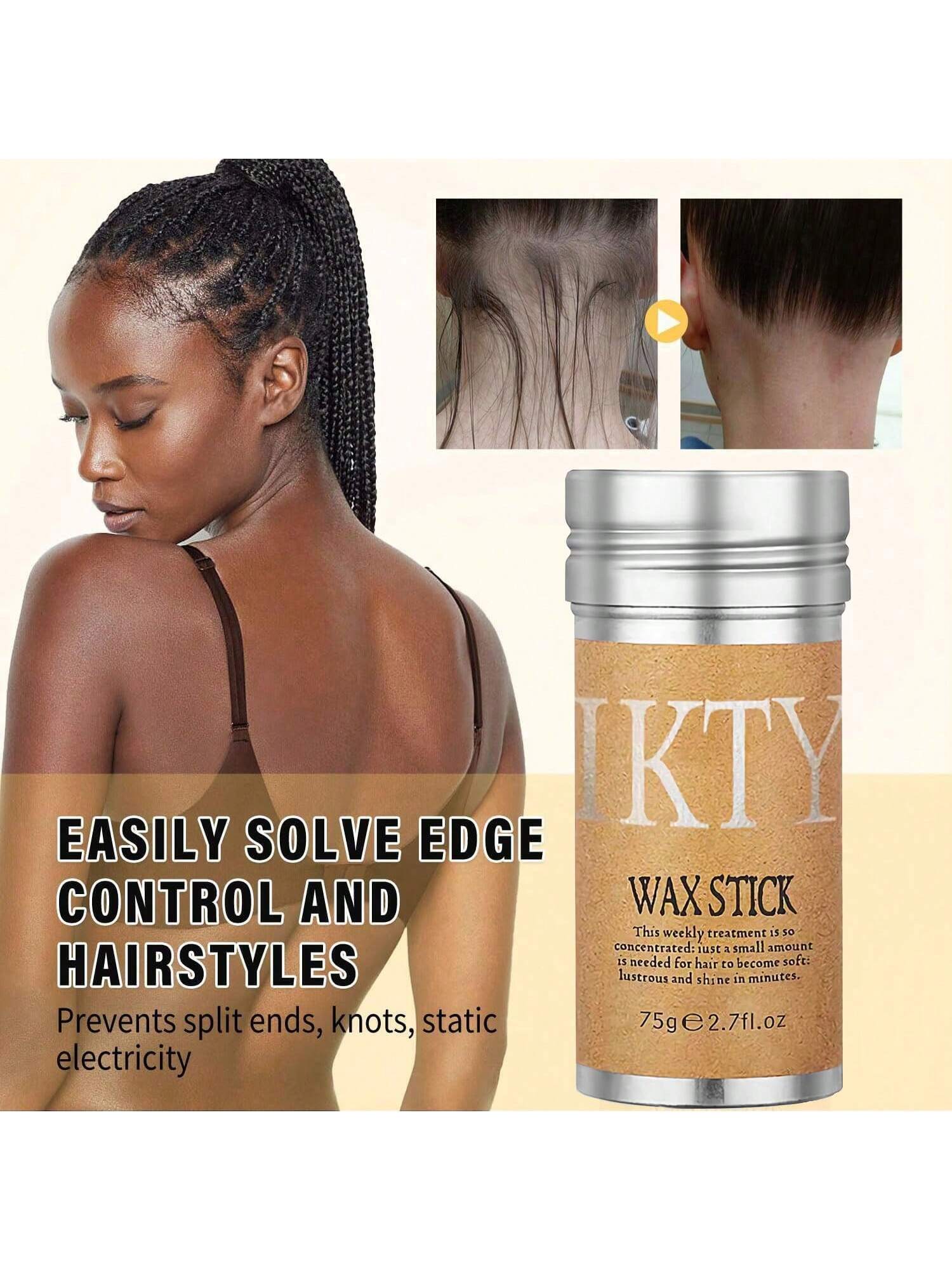 4pcs Edge Brush Slick Back Hair Stick, Hair Wax Stick For Flyaways, Slick Back Hair Brush For Smoothing Baby Hair, Rat Tail Combs Parting Combs For Braiding Hair, Teasing Brush For Fluffy Hair - Image 4