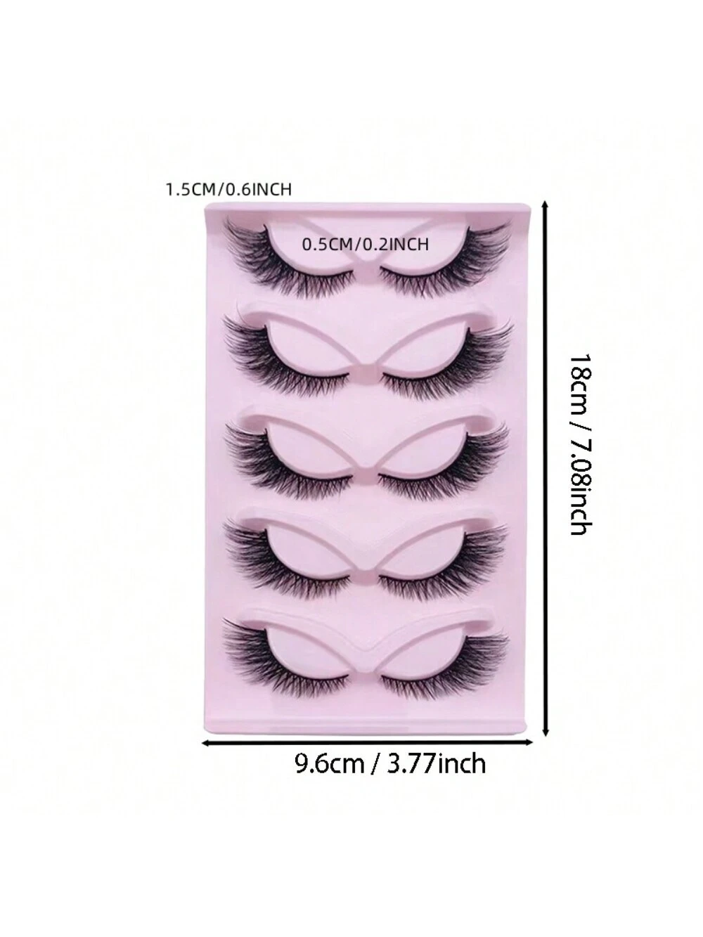 5 Pairs Cat Eye Lashes Long Lashes Cat Eye Look Wispy Lashes Eye - Image 4