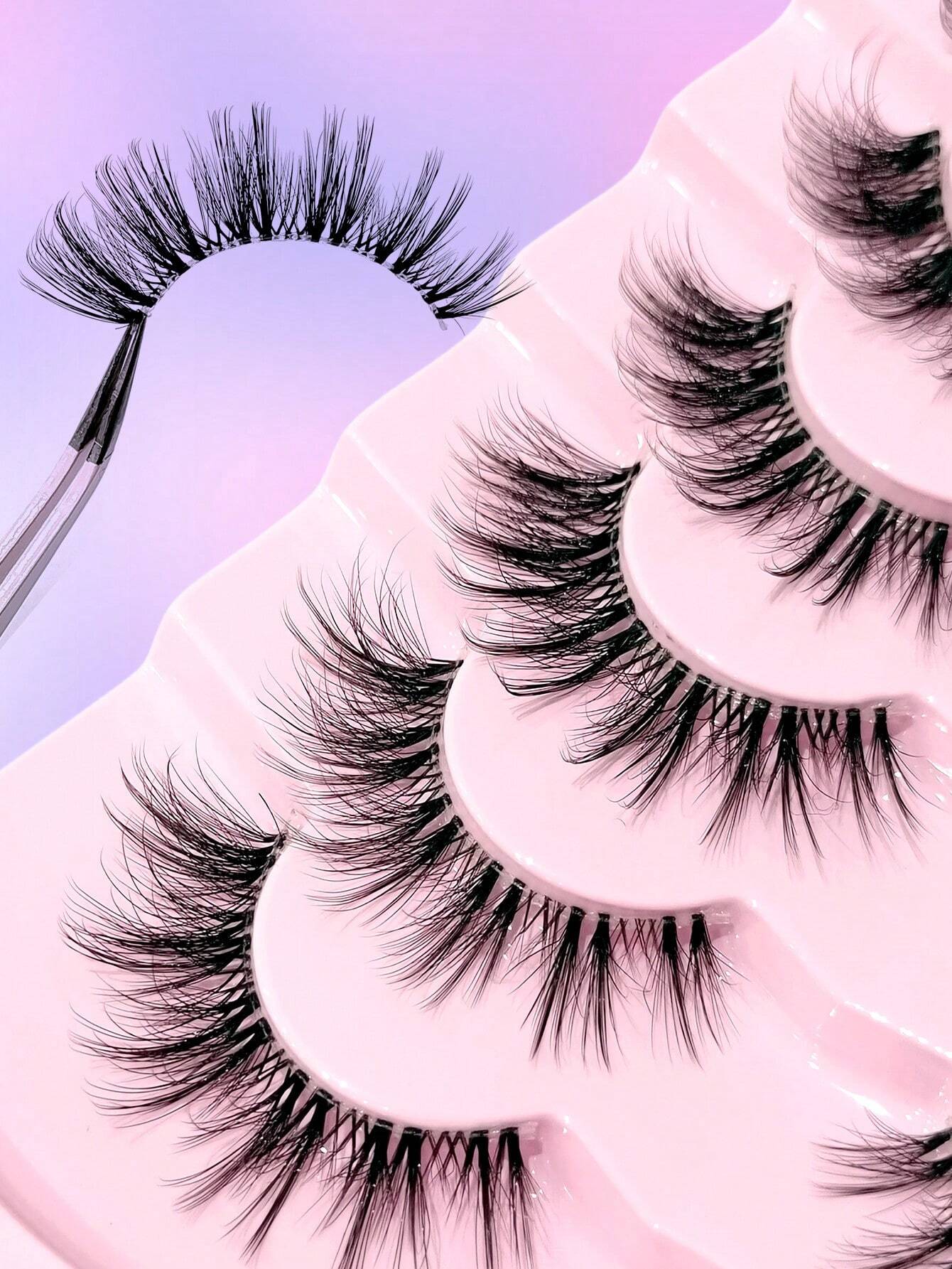 Asiteo Asiteo Fluffy False Eyelashes 7 Pairs Natural Wispy Lashes - Image 5