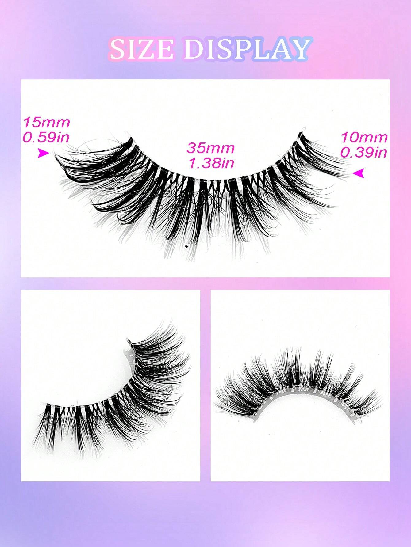 Asiteo Asiteo Fluffy False Eyelashes 7 Pairs Natural Wispy Lashes - Image 6