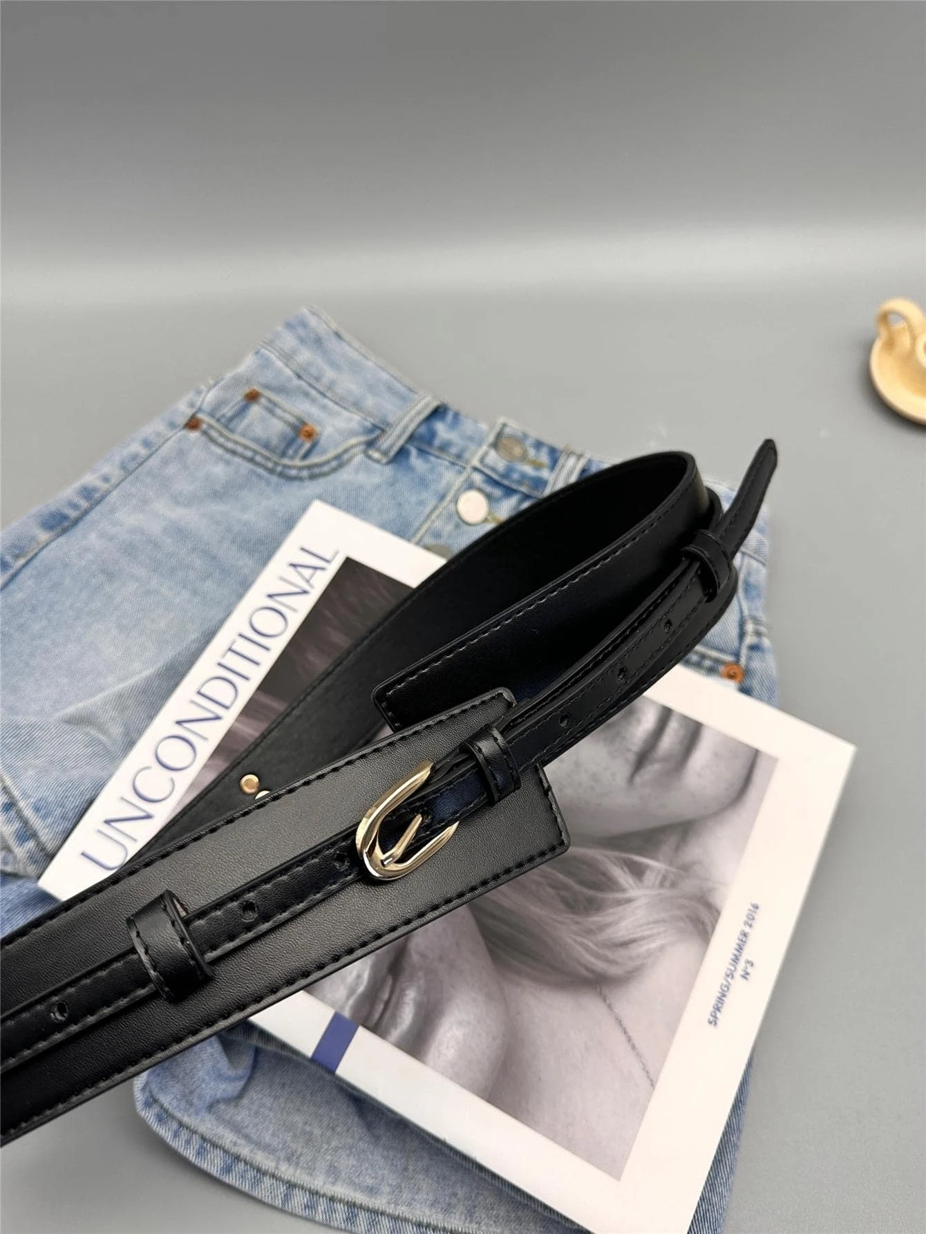 Simple Style Metal Buckle Belt for Coats and Dresses - Image 3