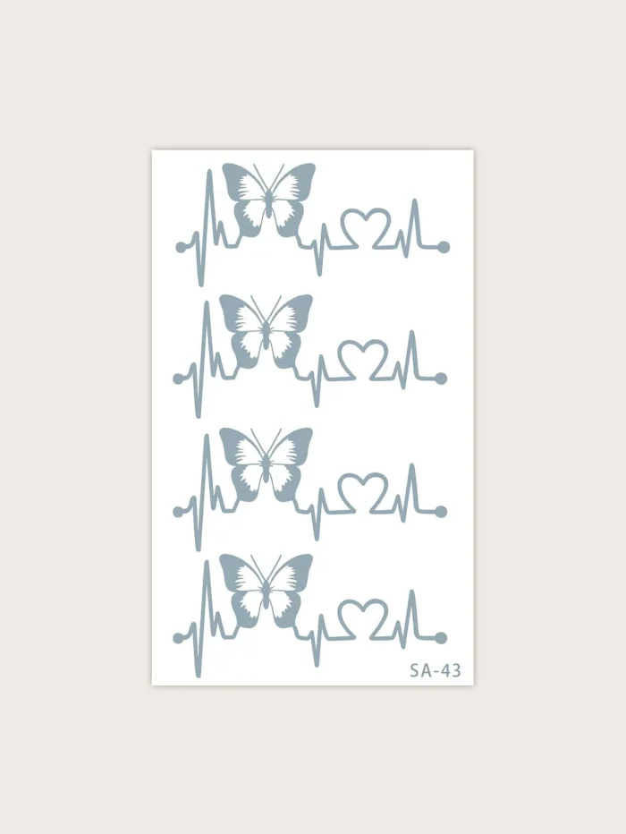 1Sheet Butterfly Pattern Temporary Tattoo Sticker Body Decoration - Image 5