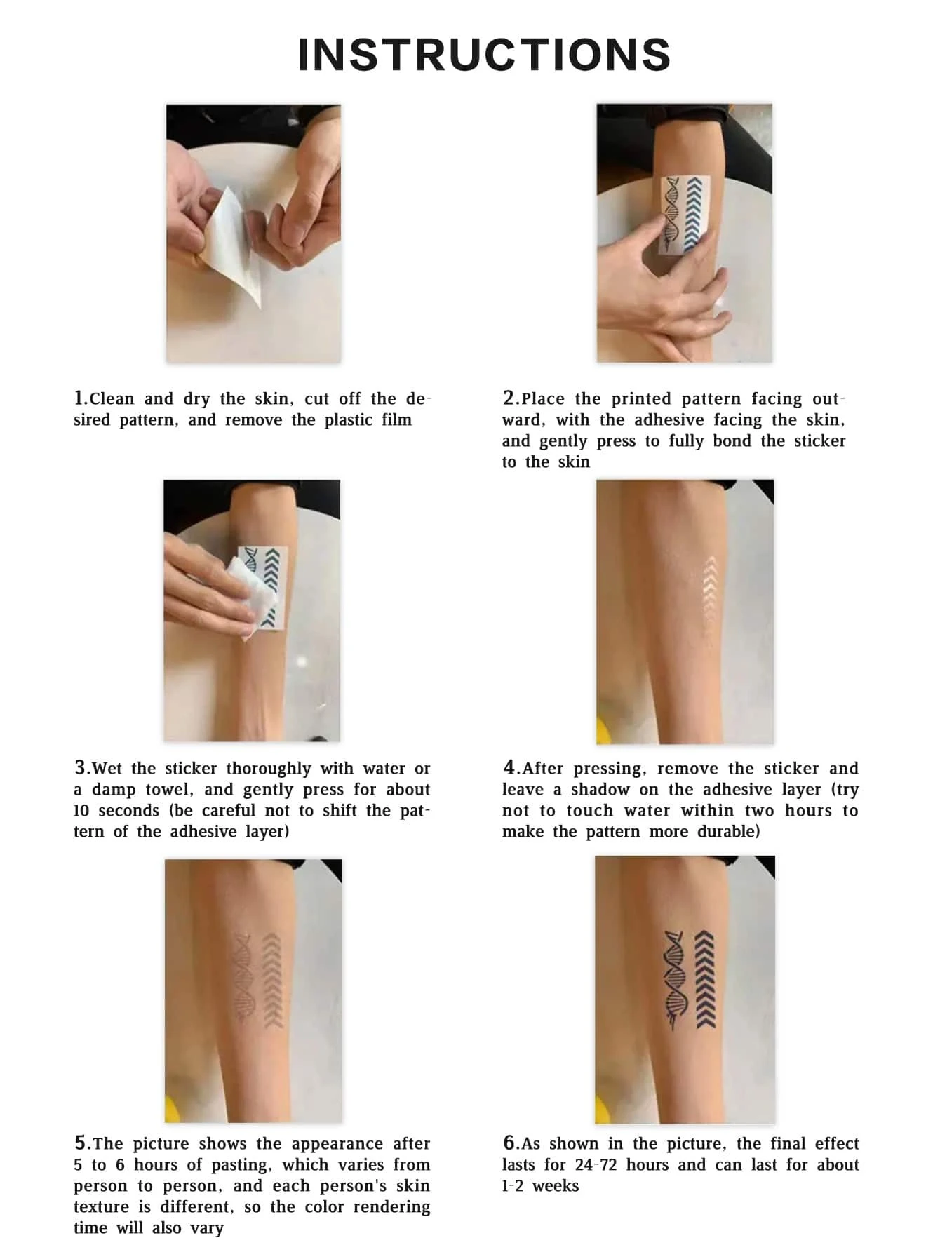 1Sheet Butterfly Pattern Temporary Tattoo Sticker Body Decoration - Image 6