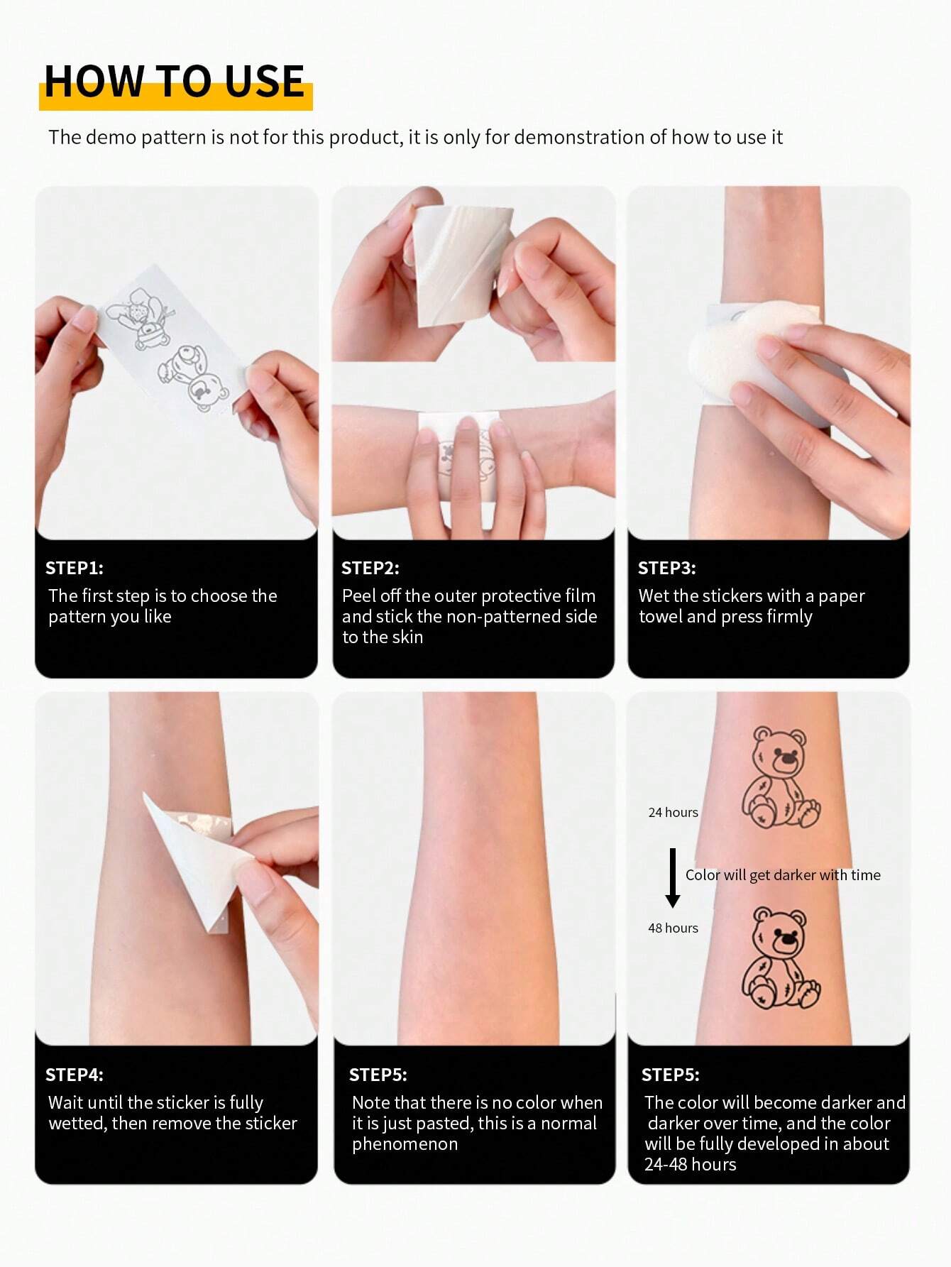 1 sheets Realistic Waterproof Semi-Permanent Tattoo Stickers electrocardiogram Heartbeat Lasts 7-15 Days - Image 7