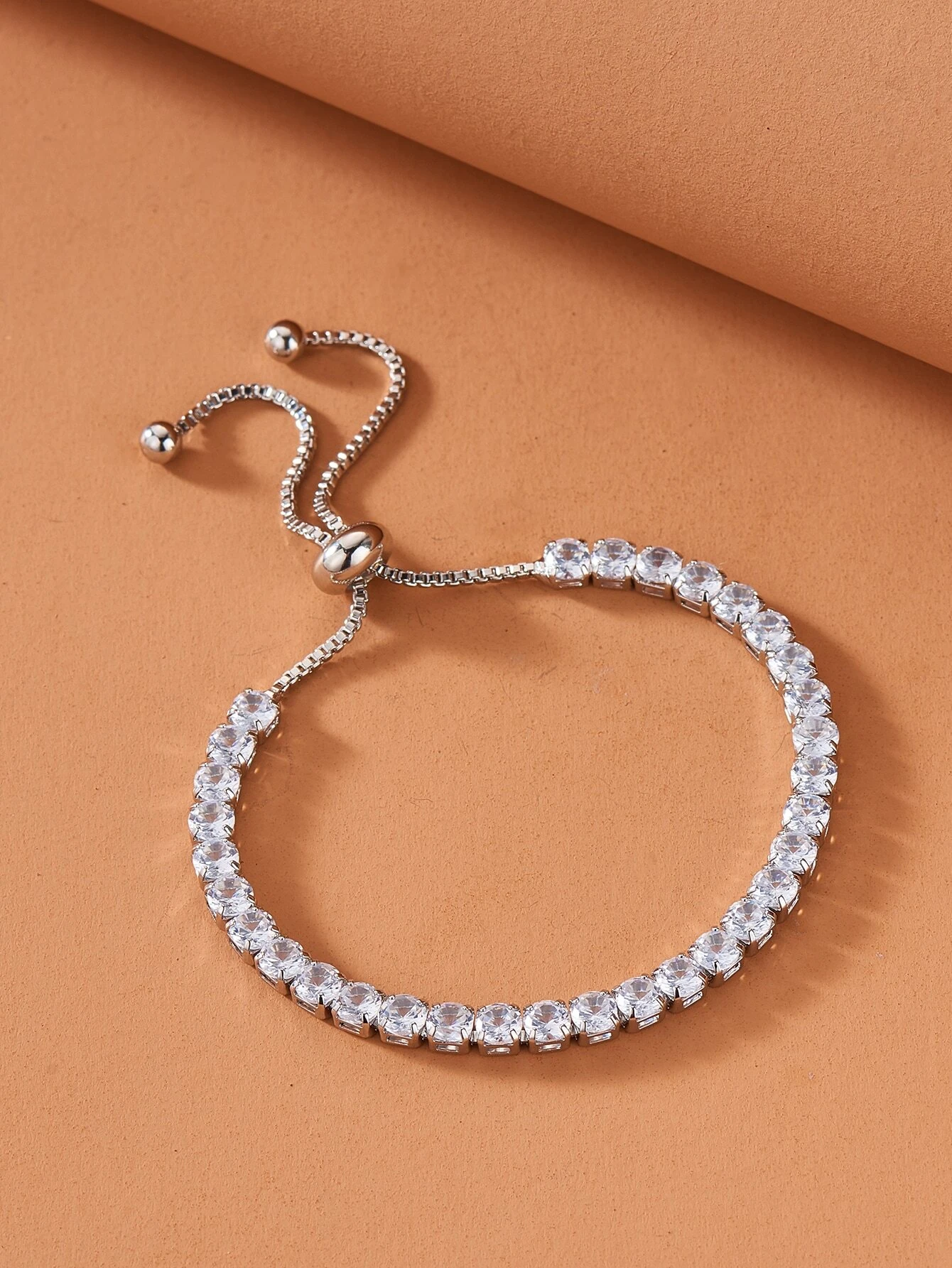 1pc Fashionable Vintage Stone Sliding Knot Bracelet