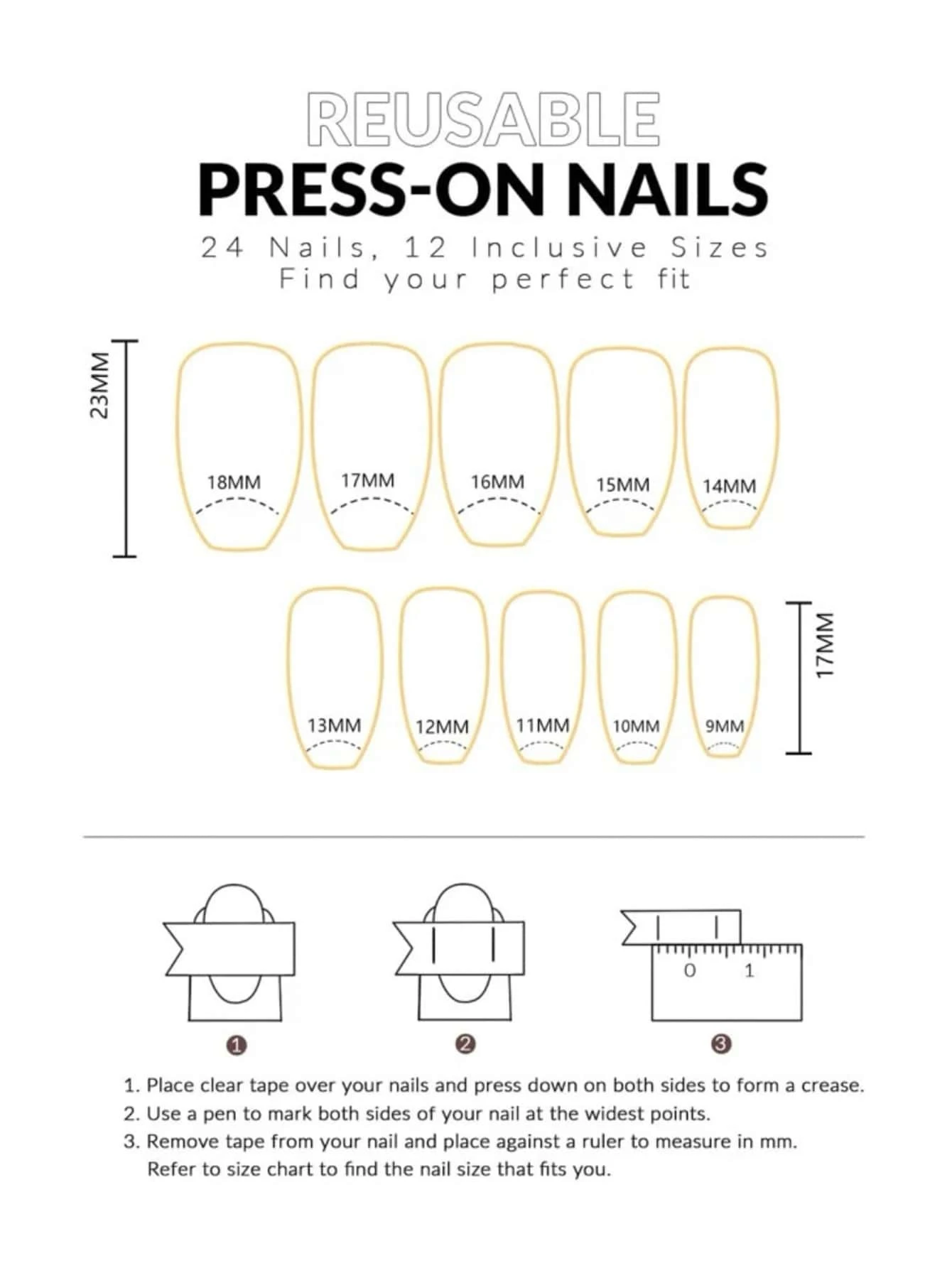 24pcs/Set Medium Long Coffin Shaped Silver Glitter False Nails - Image 5