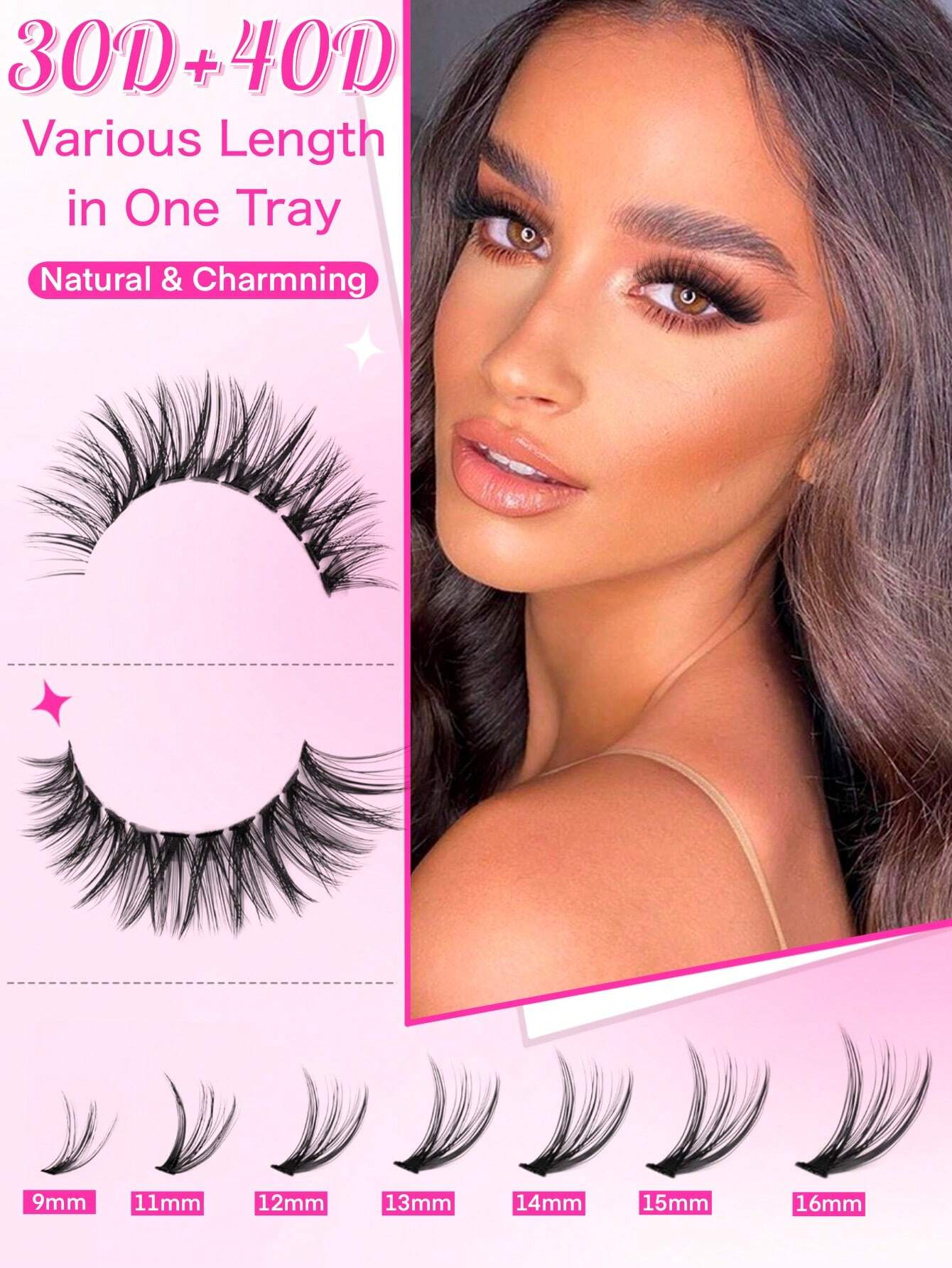 280PCS Individual Lash Clusters Natural Look&Wispy Lash Clusters - Image 2