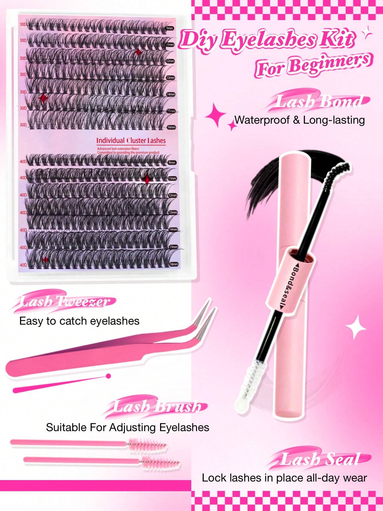 280PCS Individual Lash Clusters Natural Look&Wispy Lash Clusters - Image 3