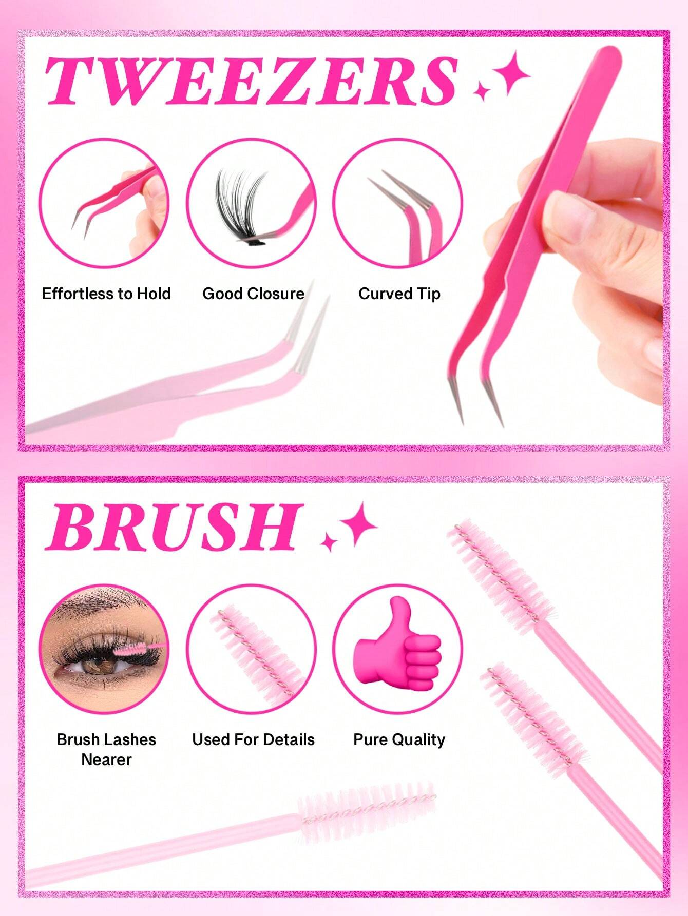 280PCS Individual Lash Clusters Natural Look&Wispy Lash Clusters - Image 7