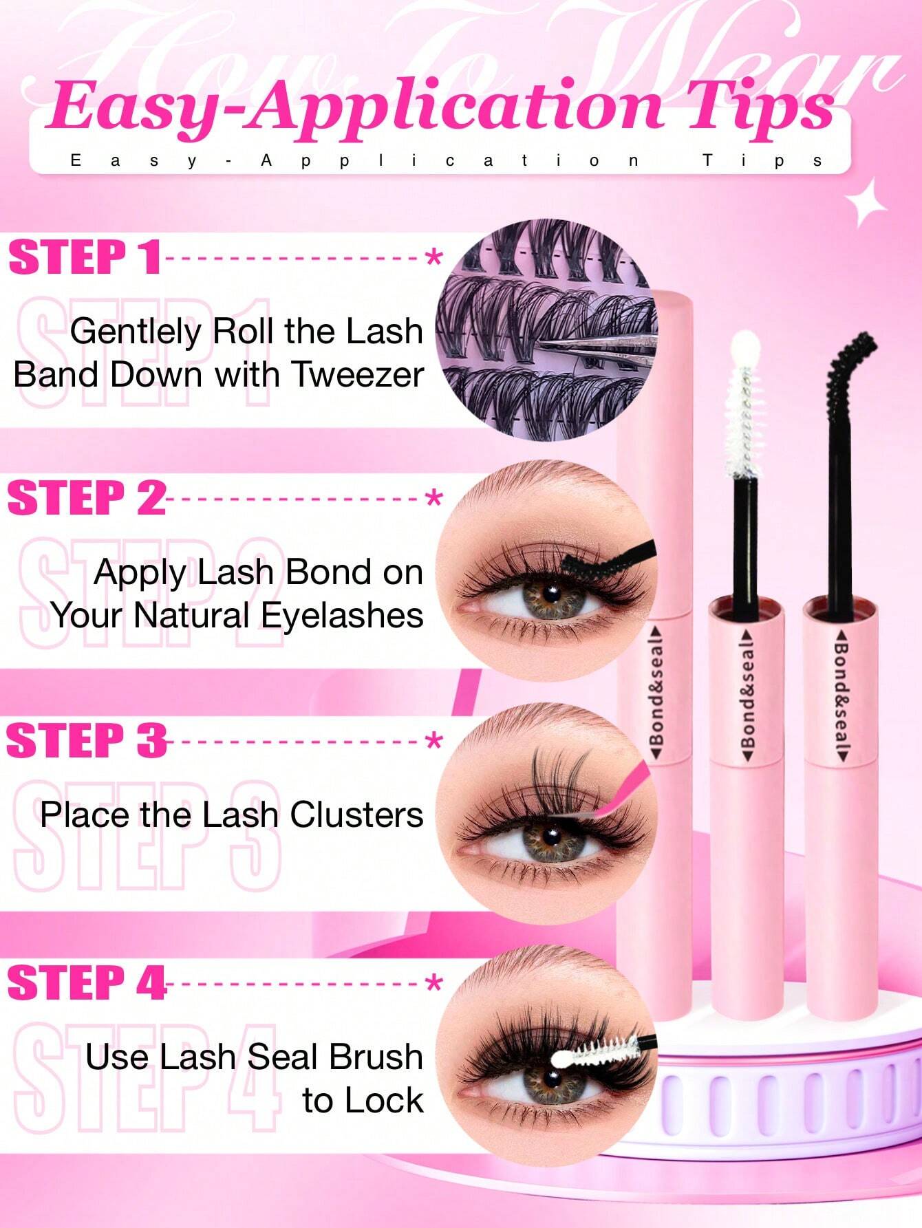 280PCS Individual Lash Clusters Natural Look&Wispy Lash Clusters - Image 9