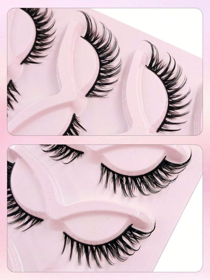 5 Pairs False Lashes Cluster Lashes Cat Eye Natural Look Tail Elongated Eyelashes Faux Mink Lashes - Image 5